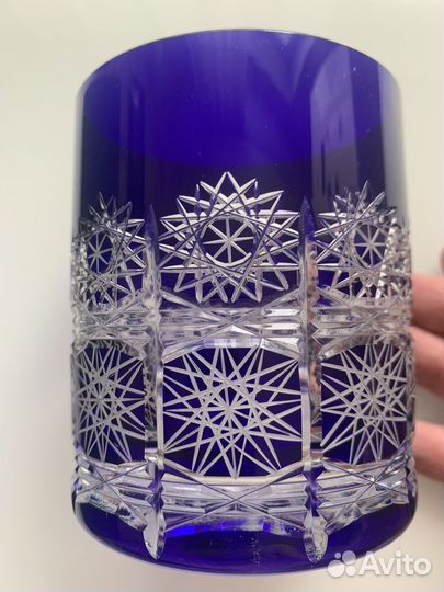 Набор для виски,Чехия, 320 мл.Цветной хрусталь