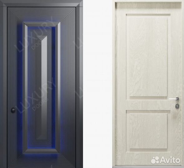 Дизайнерская входная дверь с подсветкой