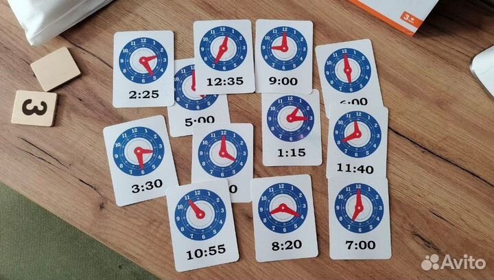 Развивающая игра Viga - деревянные часы