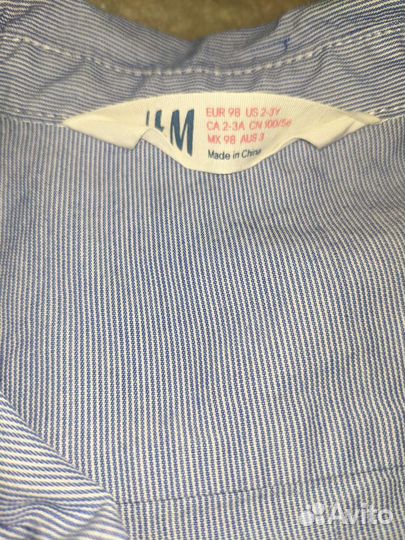 Рубашка 98 Н&М для мальчика