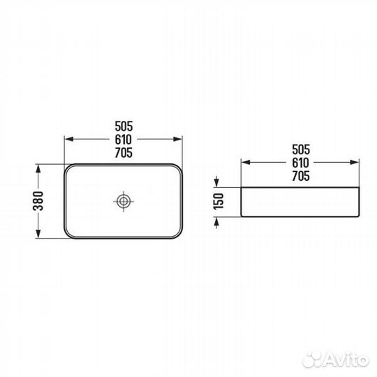 Накладная раковина 71 см Comforty 78575-70 белая