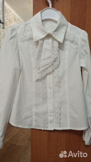 Школьная нарядная блузка 116-122