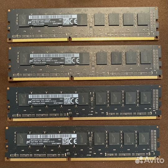 16GB 4x4GB Ecc PC3L-10600E PC3-12800E PC3-14900E