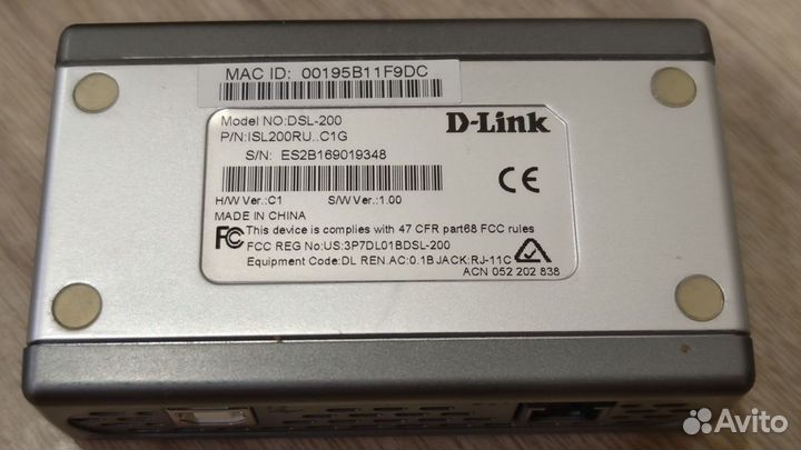 Adsl модем modem d-link dsl-200