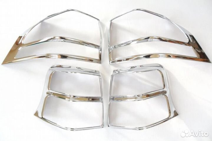 Накладки на задние фары LC150 Хром