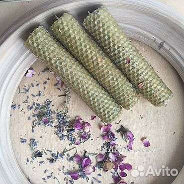 Свечи из натурального воска - ручная работа