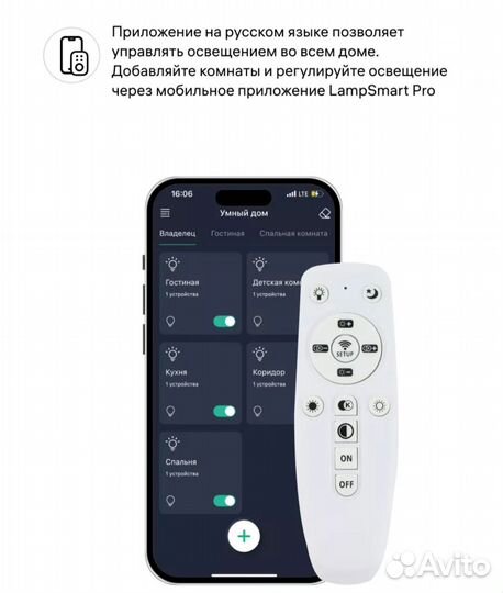 Люстра светодиодная с пультом