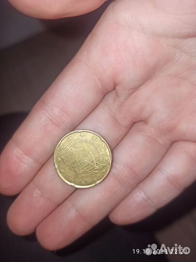 Монета 20 евроцентов