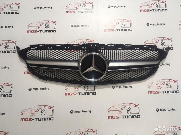 Решетка Mercedes в стиле AMG C63 W205 Matte Chrome