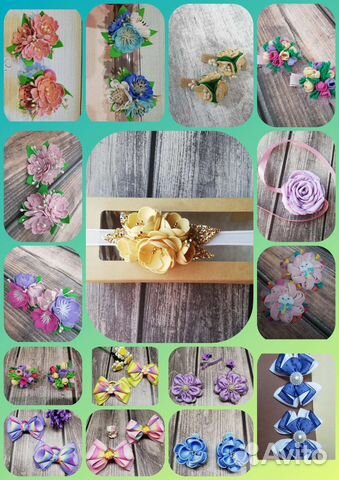 Бантики ручной работы, резиночки
