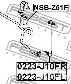 Тяга стабилизатора передняя правая
