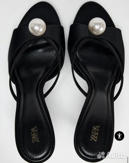 Новые босоножки Zara с бусиной, р.40