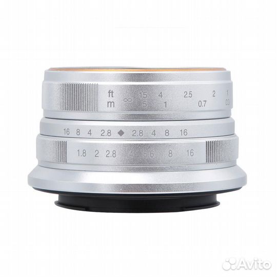 Объектив 7artisans 25mm F1.8 Sony E, серебряный