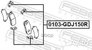 Комплект монтажный дискового тормоза;toyota land