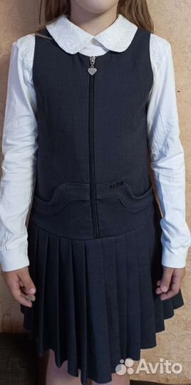 Школьная форма для девочки 140 серая olmi