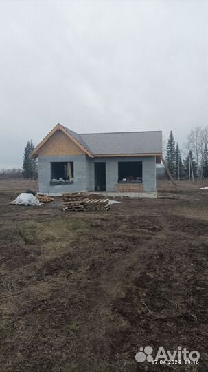 Кладка блоков, кровельные работы