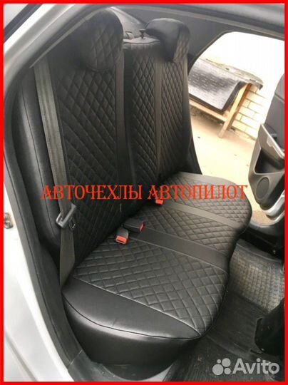 Чехлы Автопилот Kia Rio 3 Hb из экокожи чёрные