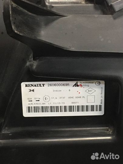 Фары renault duster