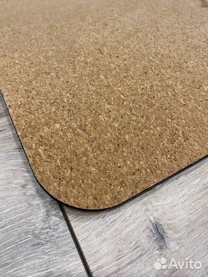 Коврик для йоги и фитнеса. Пробка+каучук,68х183