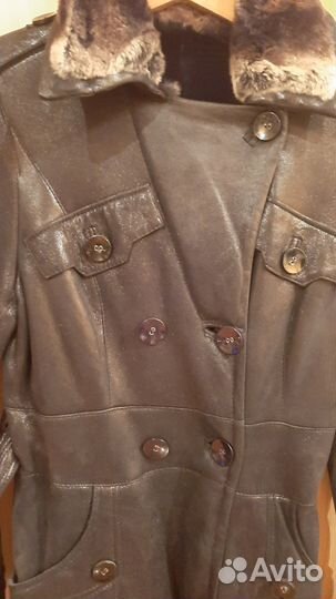 Дубленка натуральная женская размер 44 46