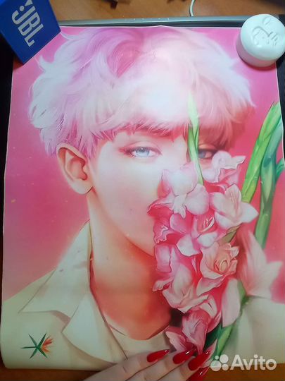 Самоклеющийся плакат k-pop кореец BTS