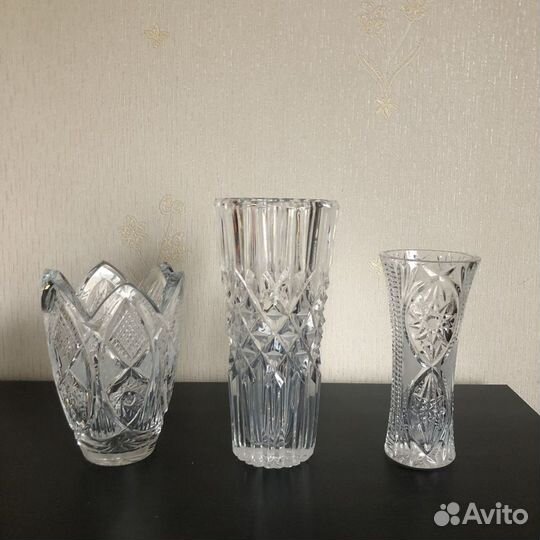 Ваза для цветов хрустальная СССР