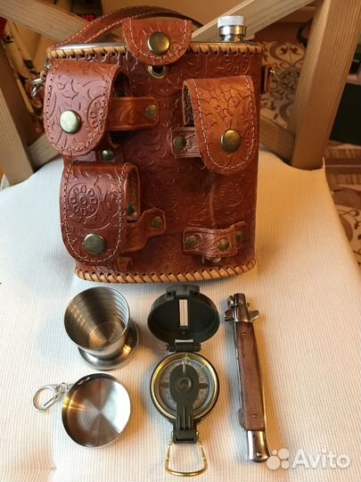 Фляжка новая в подарочном наборе