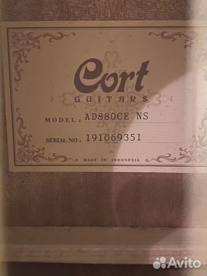 Акустическая гитара cort AD880CE