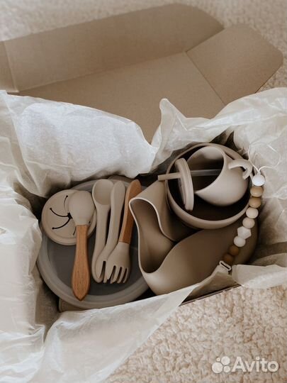 Детская посуда для кормления силиконовая