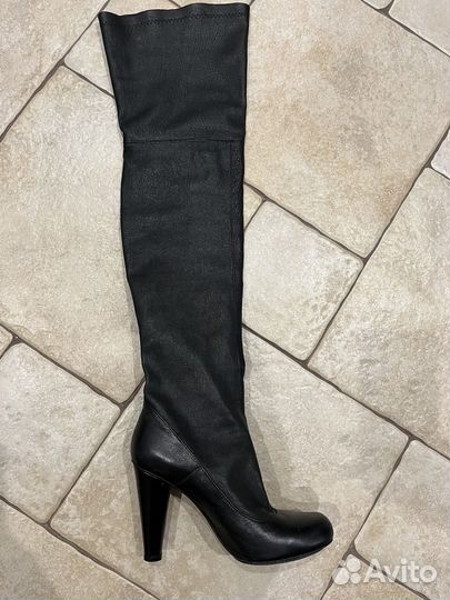 Сапоги ботфорты натуральная кожа 36 размер