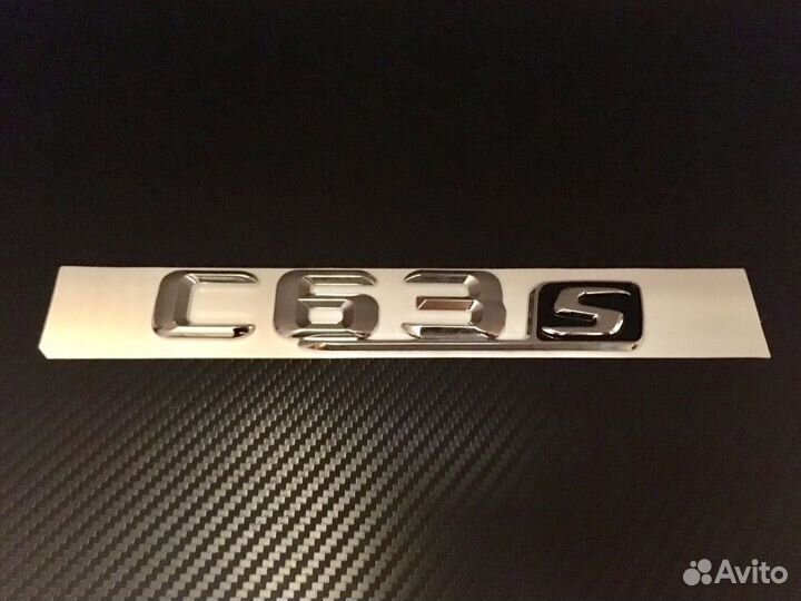 Эмблема на багажник Mercedes c63S e63s e63 хром