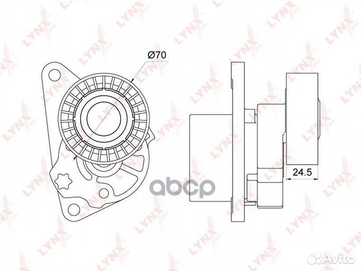 Натяжитель поликлинового ремня PT3119 lynxauto