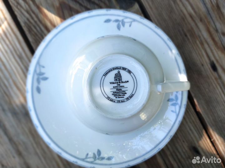 Костяной фарфор чашка с блюдцем Villeroy Boch