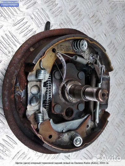 Щит тормозной зад/лево Chevrolet Aveo I (T200/T250