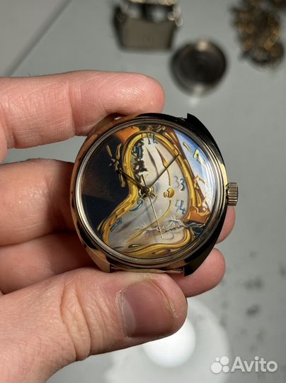 Часы Ракета-мягкие часы в момент взрыва Дали эмаль