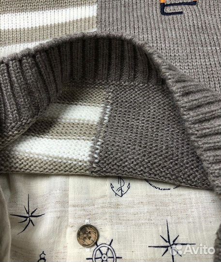 Новый джемпер, рубашка, брюки, Комплект тройка