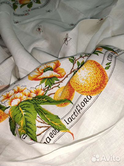 Скатерть льняная павловопосадская