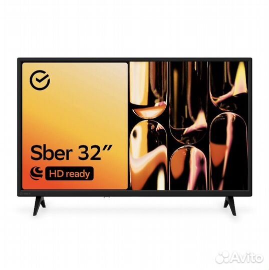 Телевизор новый 81 см smart Sber sdx-32h2010b