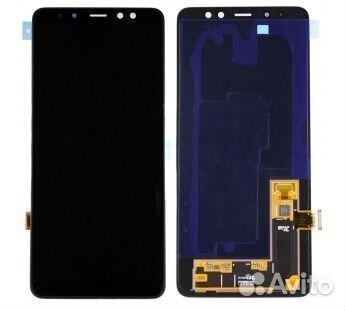 Дисплей для Samsung A730F в сборе Черный - (TFT)