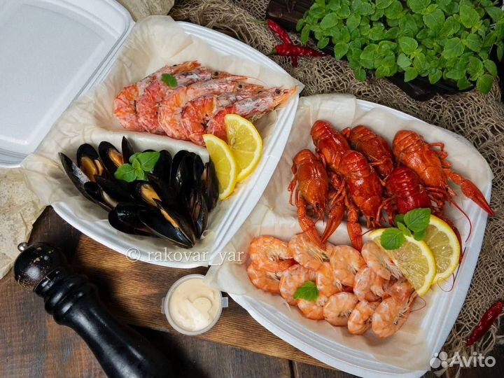 Раки живые И вареные