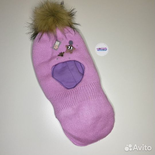 Шапка шлем для девочки 4/6 лет