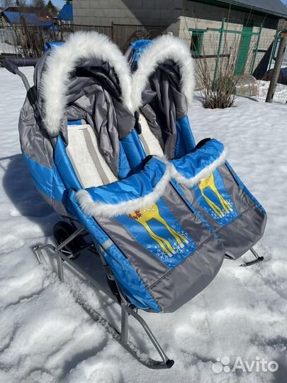 Санки коляска для двойни