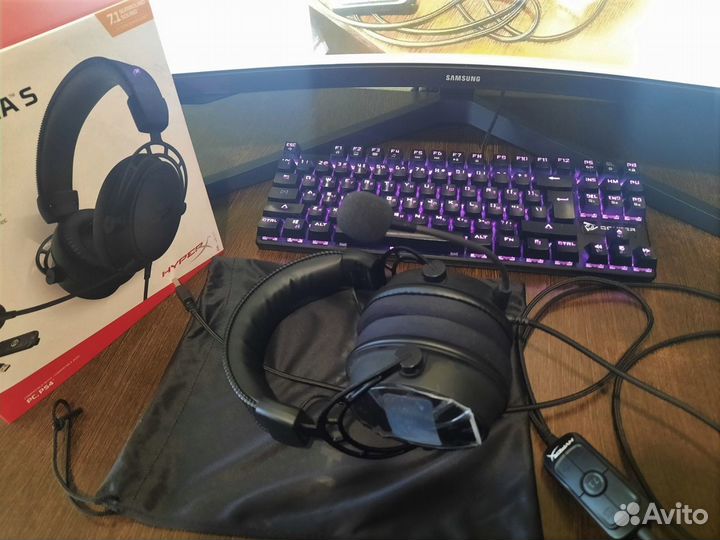Игровые наушники hyperx cloud alpha s новые