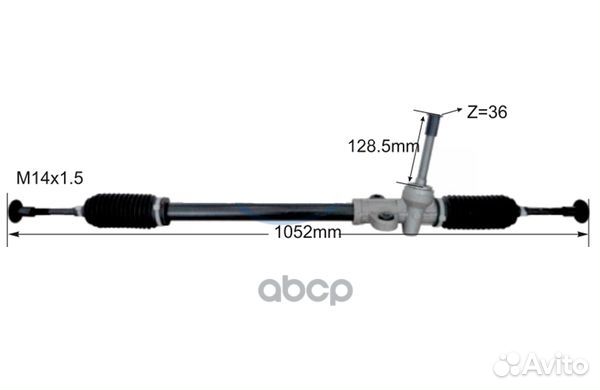 Рейка рулевая hyundai accent 06/KIA RIO 06- с