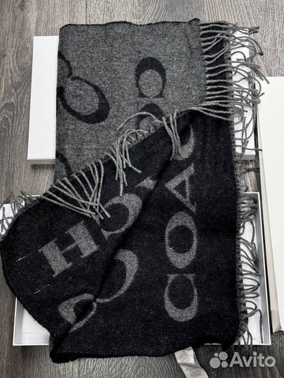 Шарф Двухсторонний Coach черный