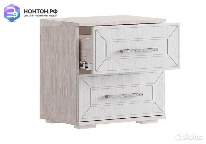 Тумба прикроватная Британика дуб атланта / дуб бра