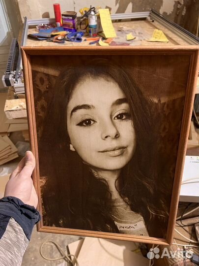 Выжигание портретов на дереве