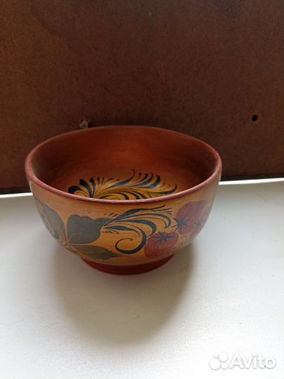 Чашки деревянная 2 штуки одинаковые Хохлома