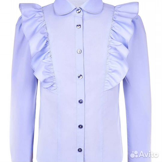 Голубая блузка школьная