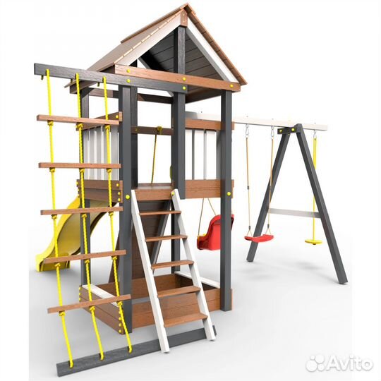 Детская площадка из дерева для дом Пикник 